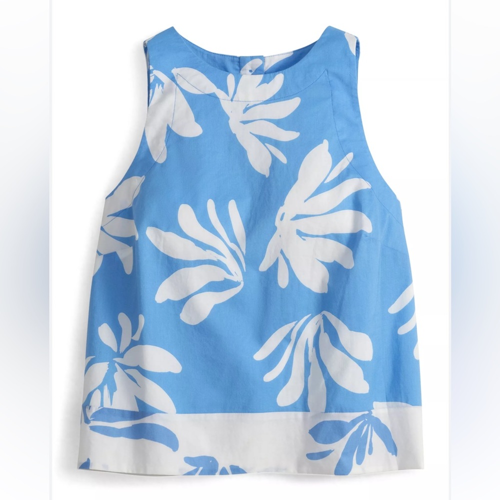 New Southern Tide Women's Blue Leafy Print Top. Size XS